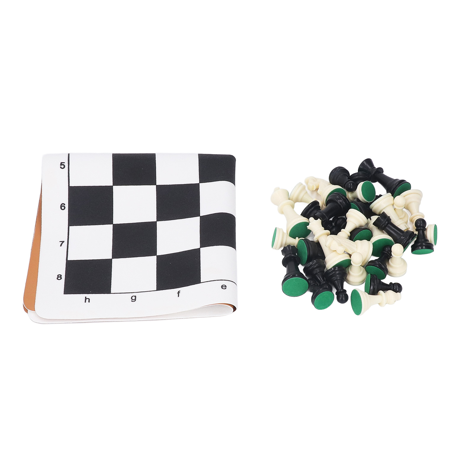 Board Game Harvest - International Chess Set Black White Plastic