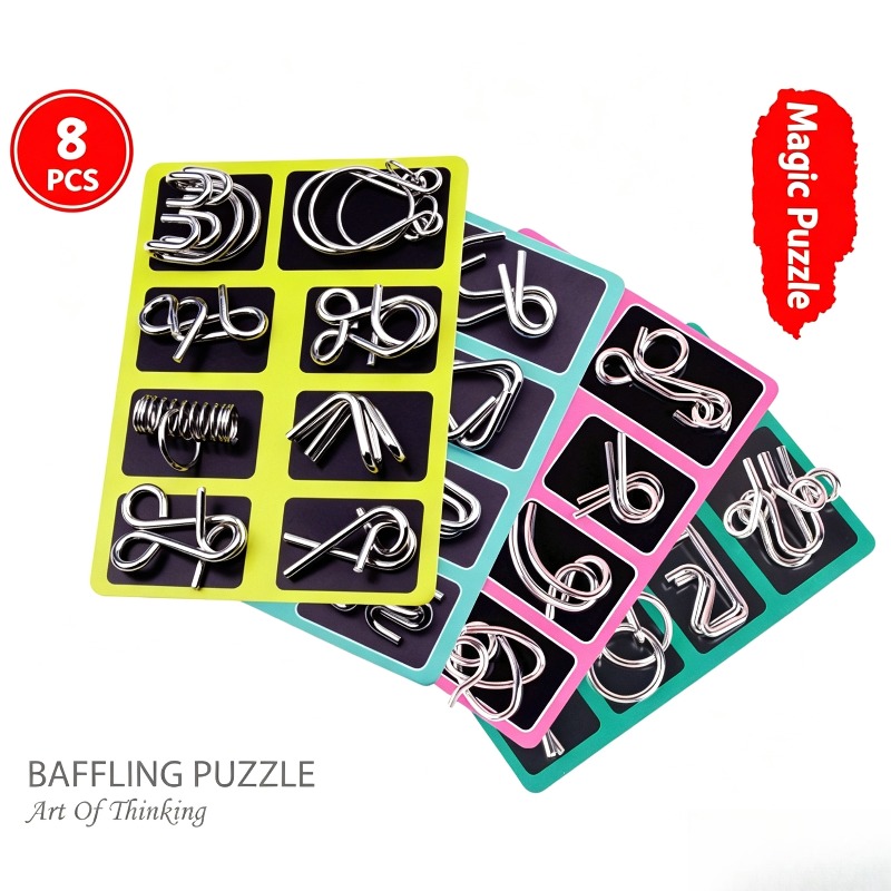 8 Pieces Metal Puzzle Set Clas - đánh giá và giá Board Game Enthusiast