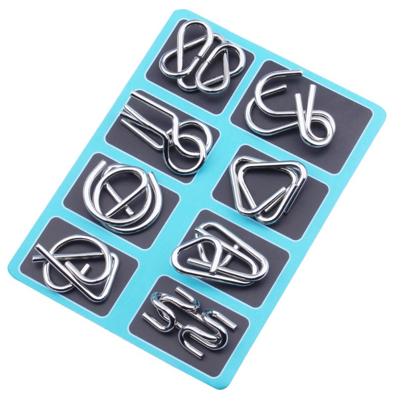 8 Pieces Metal Puzzle Set Clas - đánh giá và giá Board Game Enthusiast