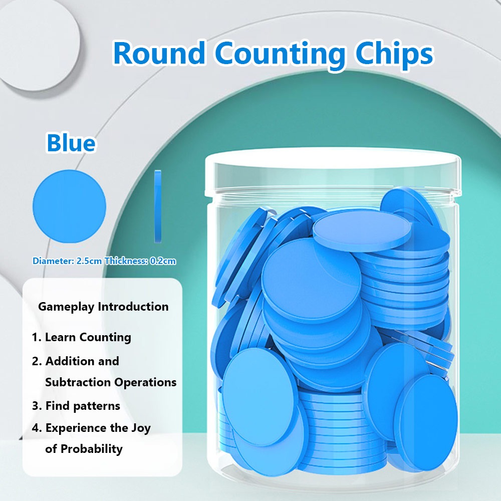 100pcs Plastic Counting Chips  - đánh giá và giá Board Game Harvest